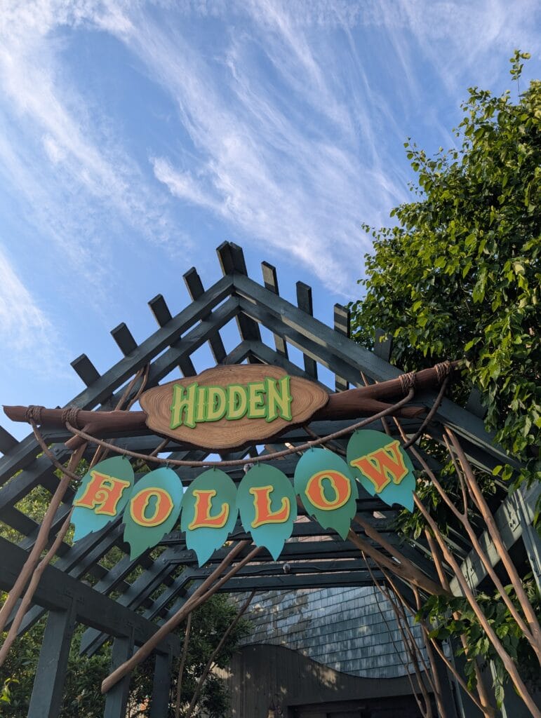 Entrance to Hidden Hollow indoor playground at Dollywood in Pigeon Forge, TN