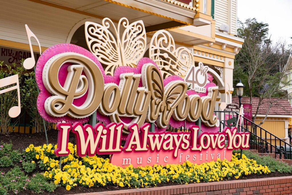 Sign at Dollywood during the I Will Always Love You Festival-Courtesy of Dollywood