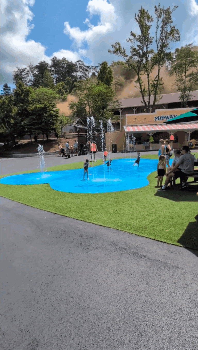 The Splash Pad in Country Fair at Dollywood in Pigeon Forge, TN