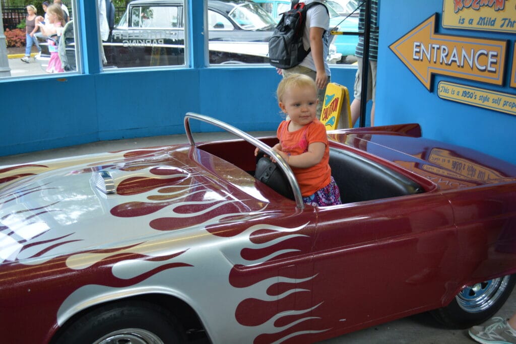 Dollywood Deals for May & June 2025 2 Child in car at Jukebox Junction