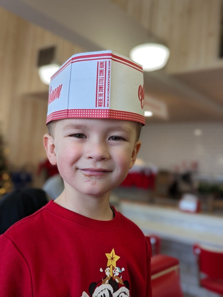 Cruze Farm Ice Cream: A Taste of Farm-Fresh Heaven in Pigeon Forge 13 Cruze Farm Ice Cream-Child with hat