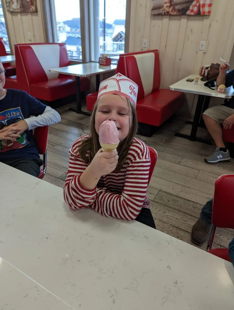 Cruze Farm Ice Cream-Child with ice cream cone