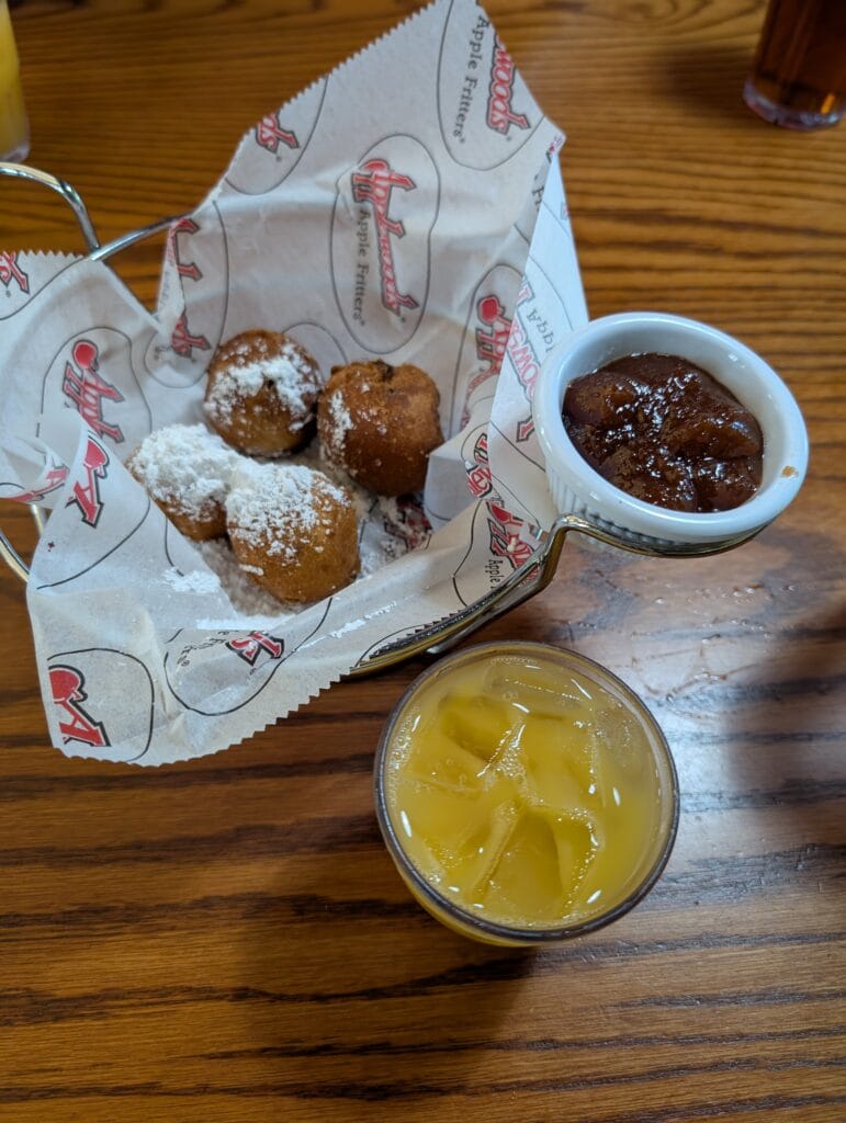 Visiting Applewood Farmhouse Grill & Shops in Sevierville, TN: A Taste of Tradition 4 Apple Fritters and Julep at Applewood Farmhouse Grill in Sevierville, TN