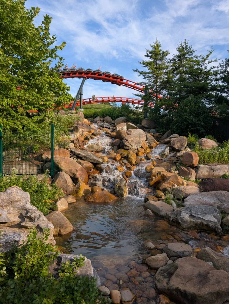 Dollywood’s Coaster Explorers Tour (2026): A Must-Do for Thrill Seekers? 5 Big Bear Mountain over waterfall at Dollywood