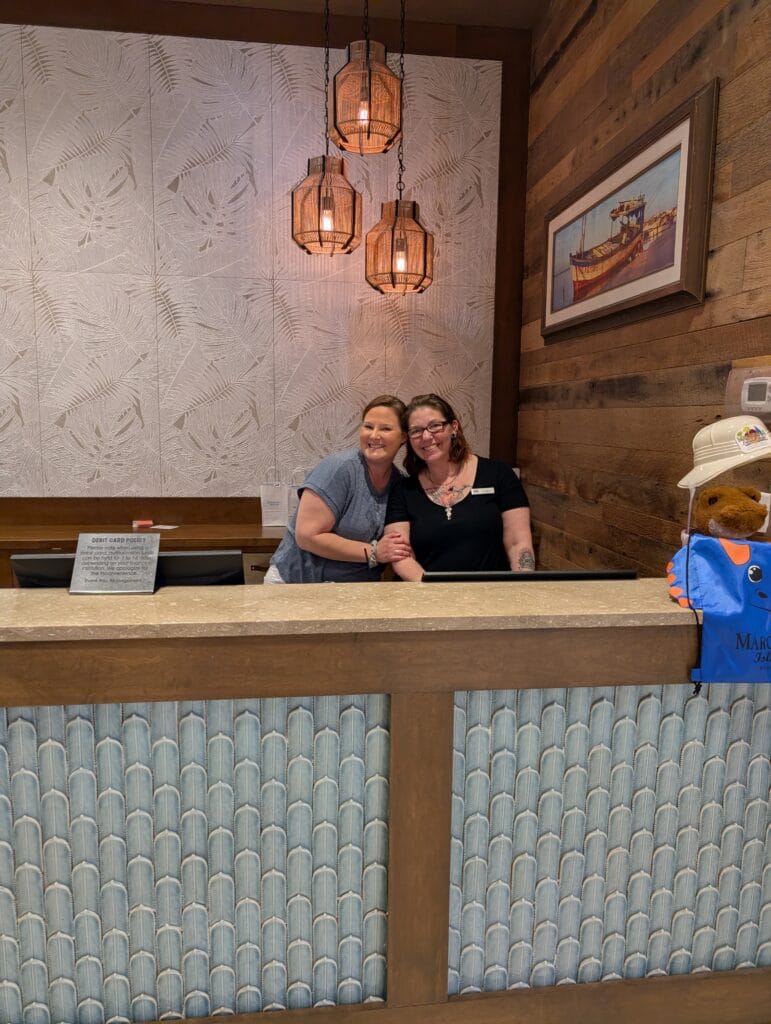 Margaritaville Island Hotel in Pigeon Forge: Paradise in the Smokies 3 Front desk staff at Margaritaville Island Hotel in Pigeon Forge, TN