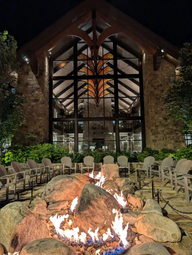 Large Firepit outside of HeartSong Lodge and Resort
