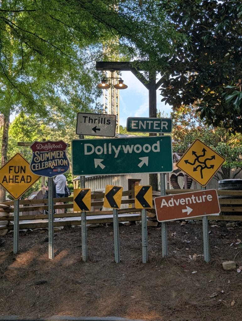 Dollywood Summer Celebration signs