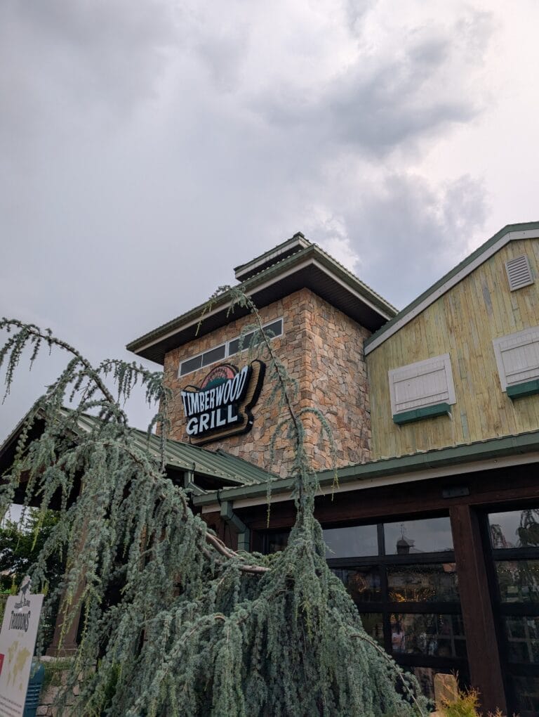 Exterior of Timberwood Grill at The Island in Pigeon Forge, TN Photo Credit: Lindsay Harvey-Simply Touring