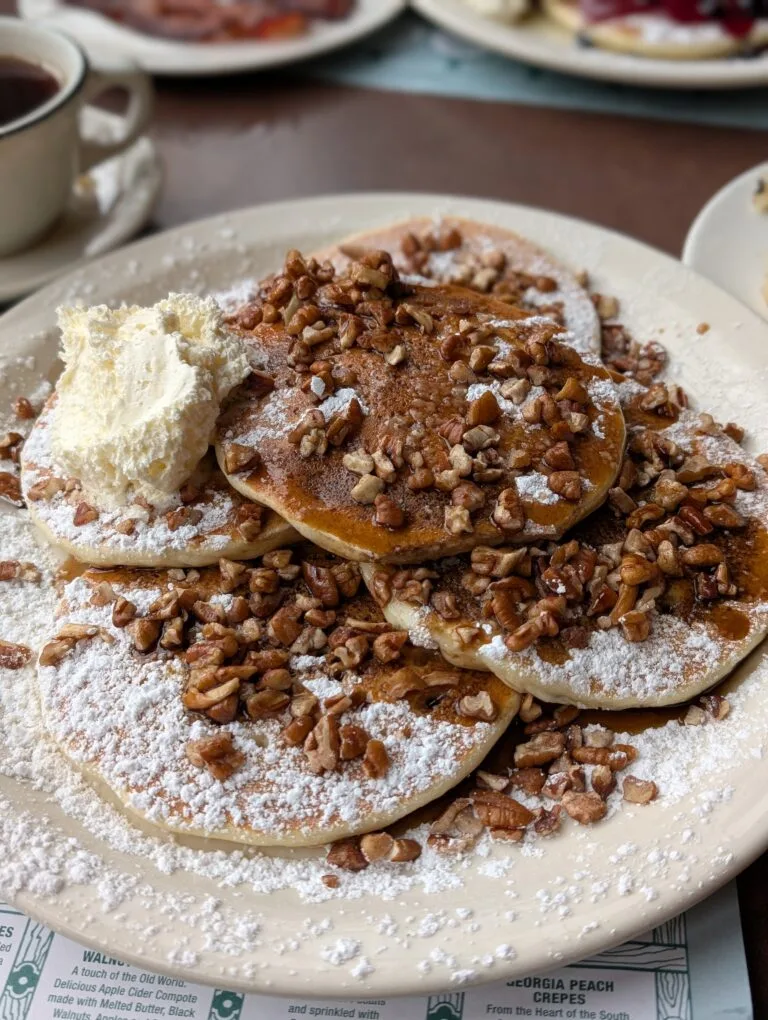 Pecan pancakes at Pancake Pantry in Gatlinburg, TN Photo Credit: Lindsay Harvey-Simply Touring