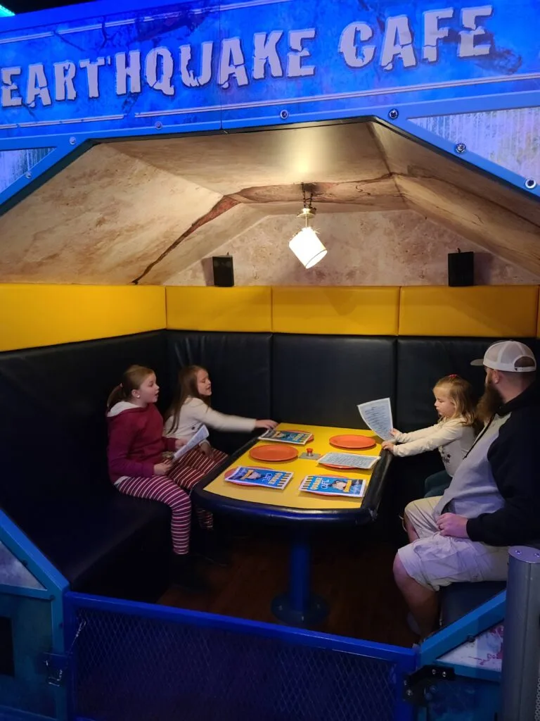 Earthquake Cafe Experience at Wonderworks in Pigeon Forge, TN Photo Credit: Lindsay Harvey-Simply Touring