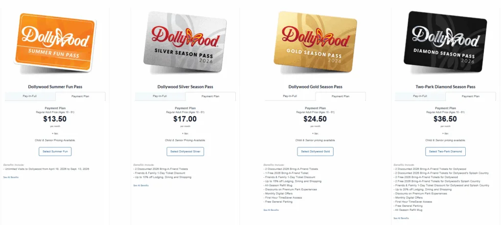 Dollywood 2026 Season Pass Guide 8 Season Pass Payment Plan Options