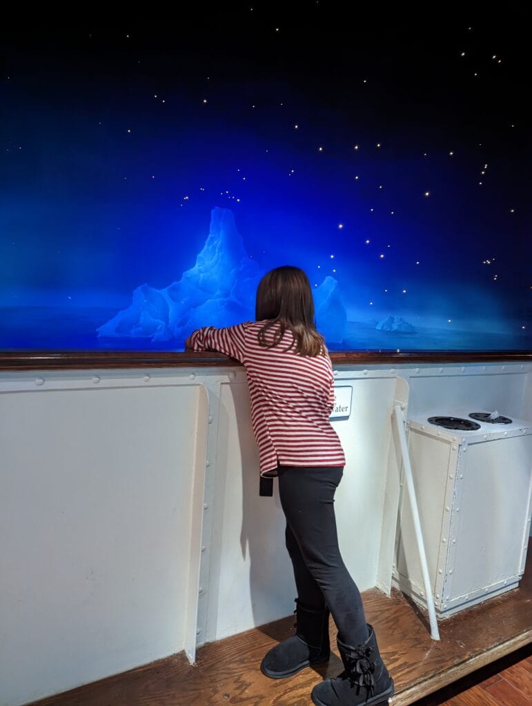 Child touching water at Titantic Museum in Pigeon Forge, TN Photo Credit: Lindsay Harvey-Simply Touring