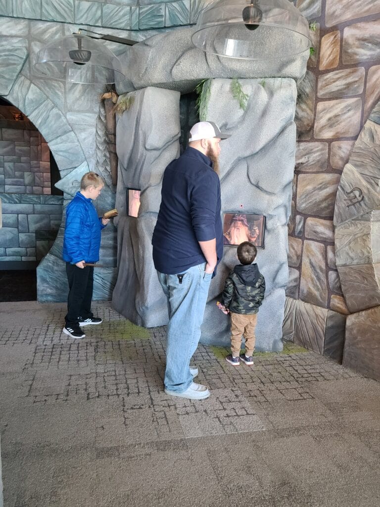Exploring MagiQuest in Pigeon Forge, Tennessee 5 Children with the interactive screens at MagiQuest in Pigeon Forge, TN Photo Credit: Lindsay Harvey-Simply Touring