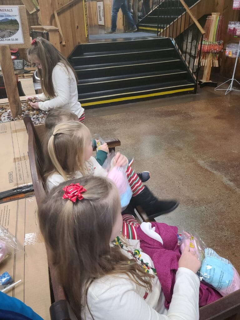 A Father's Guide to Smoky Mountain Knife Works: Where Adventure Meets Family Fun 5 Childrent watching animatronic animals at Smoky Mountain Knife Works in Sevierville, TN Photo Credit: Lindsay Harvey-Simply Touring