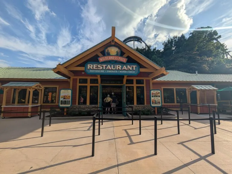 Front of the Wilderness Pass Restaurant in Dollywood Photo Credit: Lindsay Harvey-Simply Touring