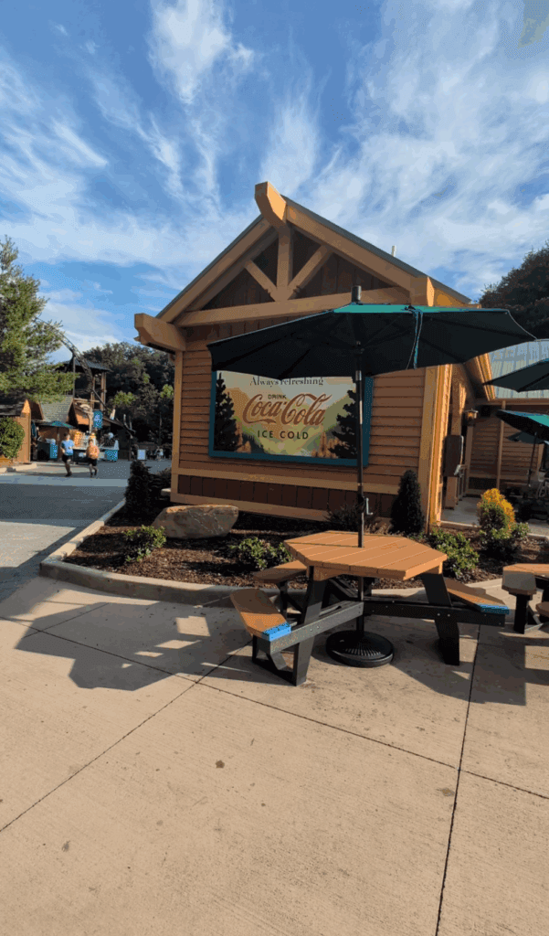 Seating at Wilderness Pass in Dollywood Photo Credit: Lindsay Harvey-Simply Touring