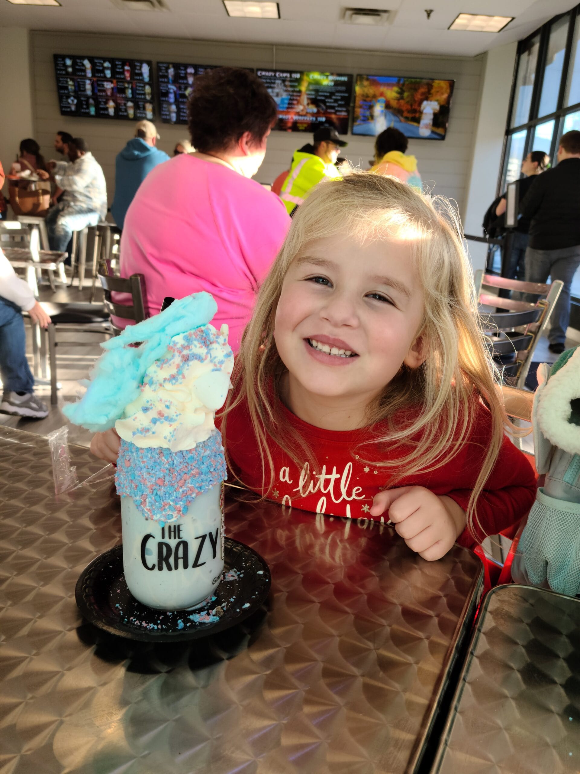 Crazy Mason in Gatlinburg: Gigantic Milkshakes and Sweet Memories 1 Girl with Milkshake from Crazy Mason in Gatlinburg TN