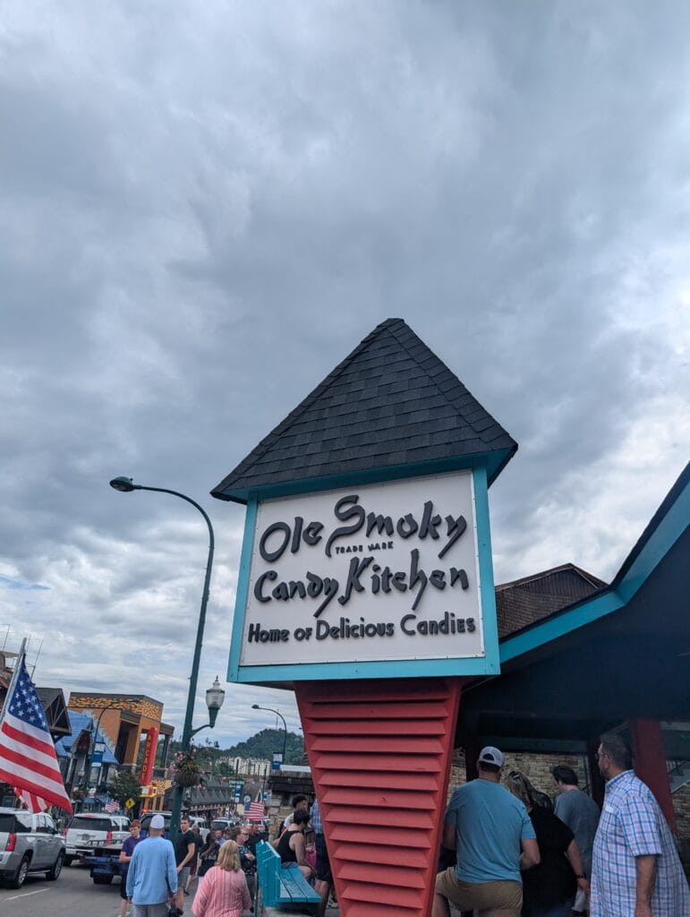 Ole Smoky Candy Kitchen: A Sweet Tradition 3 Sign for Ole Smoky Candy Kitchen in Gatlinburg, TN
