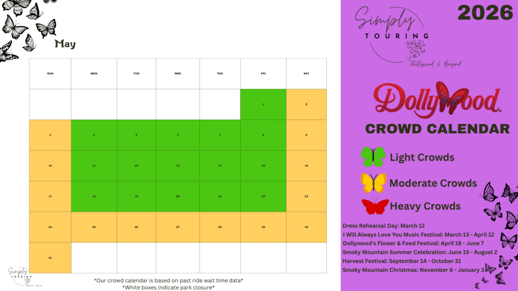 May Crowd Calendar 2026