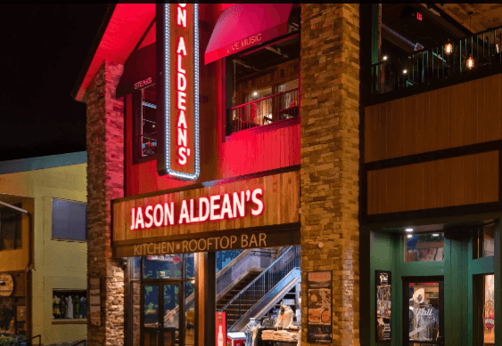 Gatlinburg Nightlife: The Best Things to Do for Adults After Dark 4 Jason Aldean's Kitchen + Rooftop bar in Gatlinburg, TN